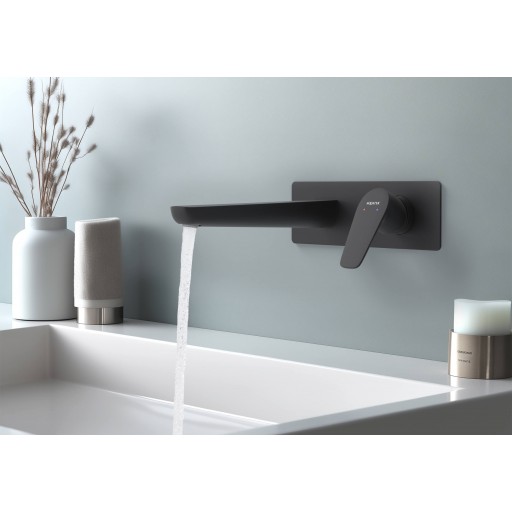 Смеситель для раковины AQUATEK Бетта AQ1113MB встраиваемый черный матовый